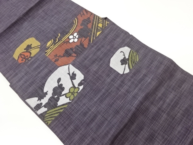 JAPANESE NAGOYA OBI / WOVEN UME